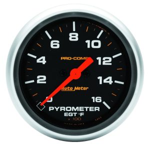 2-5/8 in. PYROMETER, 0-1600 Fahrenheit, PRO-COMP