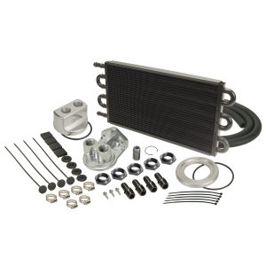 6 Pass Series 7000 Alum/Copper Universal Engine Oil Cooler Kit, Spin On Adapter