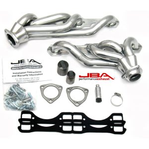 JBA Performance Exhaust 1830S-6JS 1 5/8" Header Shorty Stainless Steel GM 65-86 Truck 5.0/5.7L with Carburetor w/o A.I.R Silver Ceramic