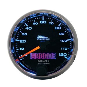 2-5/8 in. SPEEDOMETER, 0-120 MPH, BLACK, PRO-CYCLE