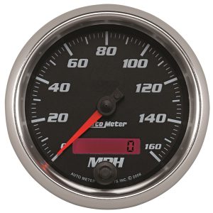 3-3/8 in. SPEEDOMETER, 0-160 MPH, BLACK, PRO-CYCLE
