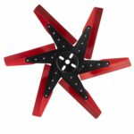 17" High Performance Aluminum Standard Rotation Flex Fan, Red Blade w/ Black Hub