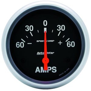 2-5/8 in. AMMETER, 60-0-60 AMPS, SPORT-COMP