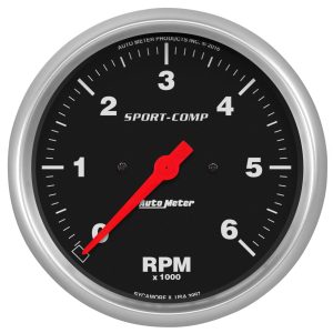 5 in. IN-DASH TACHOMETER, 0-6,000 RPM, SPORT-COMP