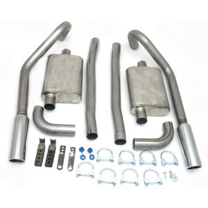 JBA Performance Exhaust 40-2654 2.5" Stainless Steel Exhaust System 67-70 Mustang Exhaust 289-351W 390-428 engines with Tips
