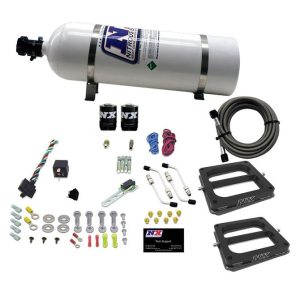Nitrous Express DUAL DOM/GAS (100-200-300-400-500HP) WITH 15LB BOTTLE