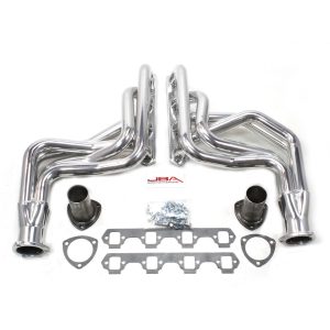 JBA Performance Exhaust 6612SJS 1 3/4" Header Long Tube Stainless Steel Mustang 64-73 Cougar 67-68 Fairlane 66-67 Falcon 60-65 Comet 62-65, Ranchero 60-67 260-351W with TCI or similar Mustang II steering swap Silver Ceramic
