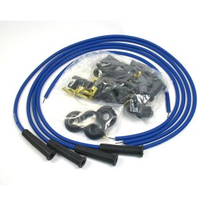 PerTronix 8043VW Flame-Thrower Spark Plug Wires 4 cyl 8mm VW Universal 180 Degree Blue