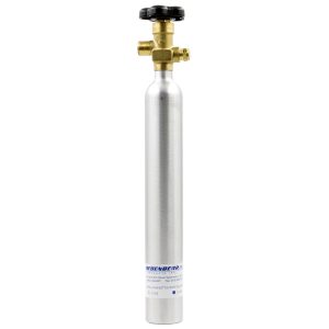 CO2 BOTTLE WITH VALVE, 10 OUNCE CAPACITY