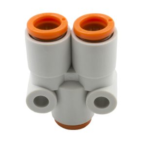 AIR LINE Y-FITTING, 3 WAY 1/4in OD QUICK DISCONNECT