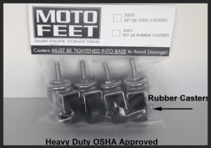 Motofeet 5001 Rubber Casters